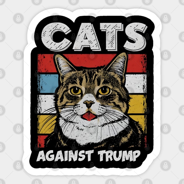 Cats Against Trump Sticker by SimpliPrinter